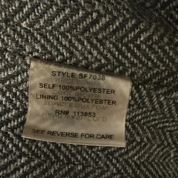 41 Hawthorn Shara Black Herringbone Quilted Vest Full Zip with Pockets Size L - Picture 4 of 7